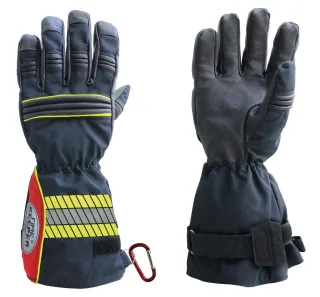 Brand-Handschuh FIRE KEEPER® askö lange Stulpe | Rot | Daumenverstärkung | Kevlar Isolation | direkte Feuerbekämpfung Innenangriff | 3M Reflexbänder 6