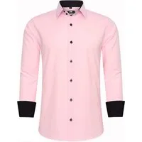 R-NEAL Businesshemd Herren Kontrast Hemd "R-NEAL" Hochzeit-Hemd Slim Fit Stretchhemd