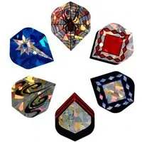 Best Sporting Dartpfeil PVC-Leitwerke Jumbo-Packung, 6 Sets à 3 Flights, div. Designvarianten