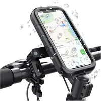 Mutig Handy-Halterung wasserdichte Motorrad Telefon Halterung Fahrrad Telefonhalterung, (bis 6.8 Zoll, 360° Drehbarer Handyhalter Universal-Lenkerinstallation, empfindlicher Touchscreen, Universal Fahrrad Handyhalterung, Für 4.7-6.8 Zoll, Smartphone,
