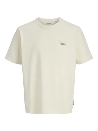 JACK&JONES - JJEDOVER GRAPHIC TEE SS CREW NECK SN Antique White - Gr. - M