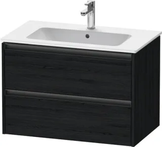 Duravit Ketho.2 Waschtischunterbau wandhängend Eiche Schwarz Matt 810x480x550 mm - K25263016160000 K25263016160000