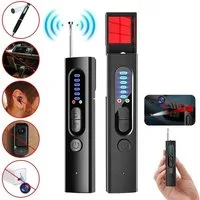 PRIISF Leitungsortungsgerät KAMERA AUFSPÜRGERÄT WANZEN FINDER DETEKTOR RF BUG-GSM GPS 1MHz-6500MHz, Versteckte Kameradetektoren Anti-Spionage-Detektor Käferdetektor, GPS RF-Signal-Detektor Abhörgerätedetektor 5 Stufen Empfindlichkeit, für Sicherheit 