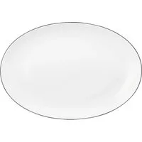 Seltmann Weiden Servierplatte Lido Black Line, Porzellan, (1-tlg), Platte oval