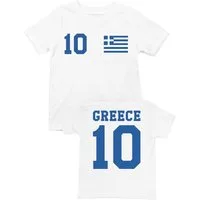 Youth Designz T-Shirt Griechenland Kinder T-Shirt im Fußball Trikot Look mit trendigem Motiv