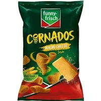 funny-frisch Knabberei, funny frisch Cornados Nacho Cheese Style Maissnack mit Käse 80g