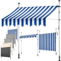 KESSER Klemmmarkise mit Handkurbel für Terrasse, Balkon & Garten UV-beständig, höhenverstellbar und wasserabweisend