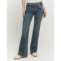Tally Weijl Bootcut-Jeans SPADECINTY Baumwollmischung, Mid Waist mit Bootcut und Gürtel