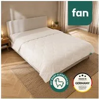 fan Naturhaarbettdecke Baby Alpaka, Bettdecke in 135x200 und weiteren Größen erhältlich, Füllung: 97% Alpaka & 3% sonstige Faser, Bezug: Bio-Baumwolle, Bettdecke aus Naturhaar hergestellt in Deutschland