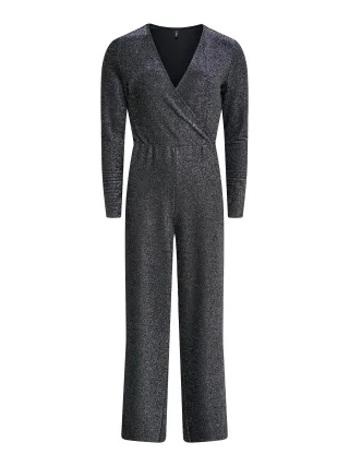 ONLY - ONLRICH L/S GLITTER JUMPSUIT JRS black - Gr. - L