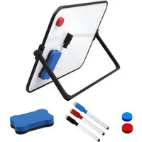 FELIXLEO Magnettafel Magnetisches Whiteboard A4 Doppelseitig 360 Grad Ständer mit Marker, (1-tlg)
