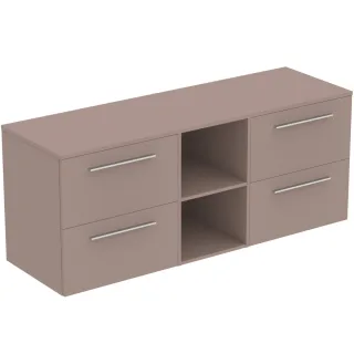 Ideal Standard Möbel-Set 160cm i.life B 4 Auszüge 2 mi.off.Fächer Gr.Chrom Greige matt, T5844NH T5844NH