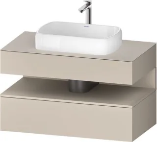 Duravit Qatego Konsolenwaschtischunterbau wandhängend Taupe Supermatt 1000x550x600 mm - QA4731083830 QA4731083830010