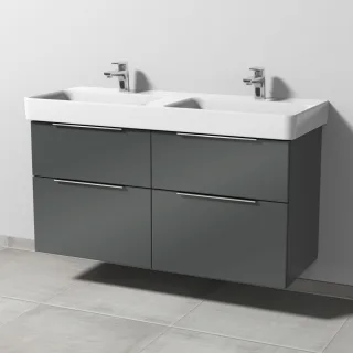 Sanipa 3way Waschtischunterbau zu Laufen Pro S Waschtisch mit 4 Auszügen, Anthrazit-Glanz UF78779