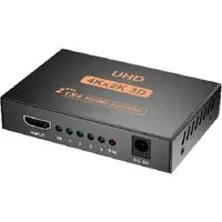 MOPUEA HDMI-Splitter HDMI-Splitter 1 IN 4 OUT 3D 4K 1080P Splitter HDMI Verteiler Adapter, 4K UHD, Plug & Play, stabil, kompatibel, hitzebeständig