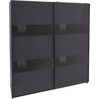 Wimex Schwebetürenschrank Altona mit Glaselementen und zusätzlichen Einlegeböden