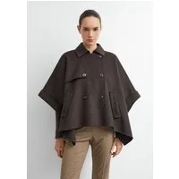 comma Poncho Outdoor-Umhang Cape aus Doubleface in Trenchcoat-Optik