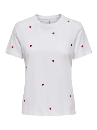 ONLY - ONLKETTY S/S O-NECK TOP JRS NOOS Bright White - Gr. - XS