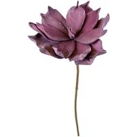 Kunstblume Kunstblumen Magnolie lila Pflanzen Deko Ø 12x65 Magnolie, matches21 HOME & HOBBY, Höhe 65 cm
