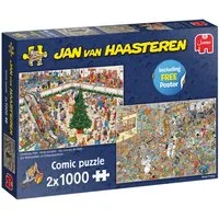 Jan van Haasteren Puzzle Jan van Haasteren Einkaufen vor den Feiertagen 2x1000 Teile Puzzle, 1000 Puzzleteile
