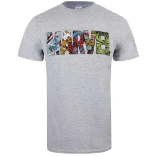 Marvel - T-Shirt Logo für Herren (Grau)