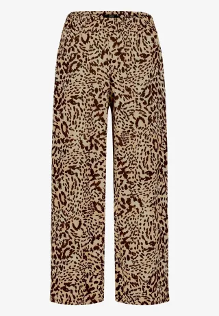 zero - Leoprint-Hose mit Gummibund 28 Inch beige/brown - Gr. - 42