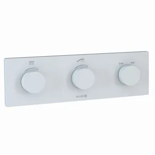 Kludi PushTronic Elektronisches Unterputz-Thermostat mit Feinbauset Mattweiß, 3830053-00 3830053-00