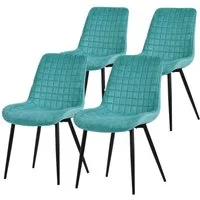 ML-DESIGN Polsterstuhl Esszimmerstühle mit Rückenlehne moderne Design Lounge mit Metallbeinen (4 St), Wohnzimmerstuhl Esstischstühle 4er Set Küchenstuhl Samt