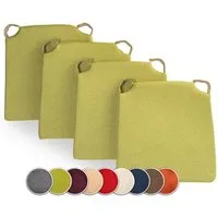 sunnypillow Stuhlkissen 4er Set Kissen Maße: 42 (vorne), 35 (hinten) x 40 x 5 cm