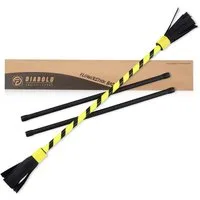 Diabolo Freizeitsport Spiel Flowerstick 59cm - Jonglage Set für Anfänger, Jonglage, Gelber Devil Stick Spielzeug ab 5 Jahren - Balance Training Kinder