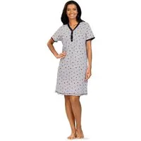 comtessa Nachthemd Dreamy breeze (Set, 1-tlg., 1-teilig) Damen Sleepshirt ca.100cm Schlafshirt geknöpft Baumwolle große Größen