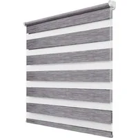 Doppelrollo ohne Bohren, Weiß-Beige-Braun/Weiß-Grau-Anthrazit, OUBO, Lichtdurchlässig Rollo für Fenster & Tür, Klemmfix, Klemmträger, Lichtschutz schnelle und einfache Montage mit beiliegendem