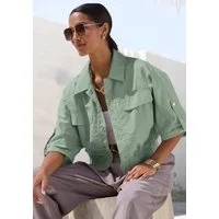 LASCANA Blouson aus leichter Webware mit 3/4-Ärmeln Sommerjacke, leichte Übergangsjacke, Safarijacke, kurze Blousonjacke