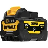XR Akku DCB126G, 12Volt 5Ah schwarz/gelb, Gehäuseschutz gegen Chemikalien, Säuren und Brennstoffe