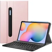 Fintie Tablet-Hülle mit Tastatur für Samsung Galaxy Tab S6 Lite 10,4 Zoll 2024/2022/2020, Keyboard Cover mit Magnetisch Abnehmbarer Deutscher Bluetooth Tastatur