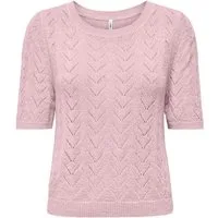 ONLY Kurzarmpullover ONLSUNNY SS O-NECK KNT Kunstfaser, regular fit, Rundhals