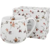 DUO Porcelain Collection Becher Duo Porzellan Tasse, Fass, Mug, Barrel, Fassbecher Motiv, 1-tlg., Porzellan SAFA, Blumen Klassiker Kollektion, Tee-Kaffeetasse Geschenke / Sommer, Frühling, Herbst, Winter