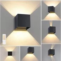 ZMH LED Wandleuchte Aussen Wandlampe: Außenwandleuchte Innen Up Down Modern, G9, Mit Leuchtmittel, Warmweiß, Einstellbarer Strahl Flurlampe für Wohnzimmer