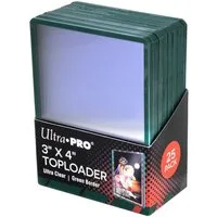 UltraPRO Sammelkarte 25 Toploader - 3" x 4" COLORED Border - Green