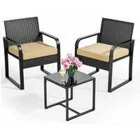 Bealife Balkonset,Garten Balkonmöbel-Sets(3er Set)