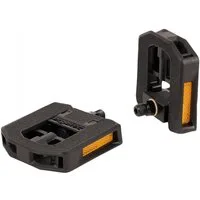 Ergotec Fahrradpedale ergotec EP-F Faltpedal schwarz - werkzeuglos klappbar für Falt- und E-