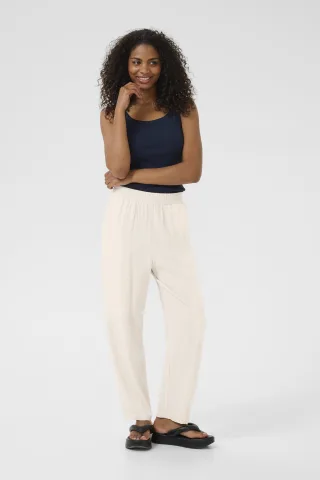 Casual Hose Regular fit Light Sand Linen sand