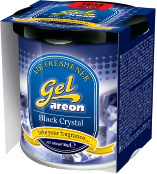12x Original Areon Gel CAN Duftdose Duftbaum Lufterfrischer DECKEL Black Crystal