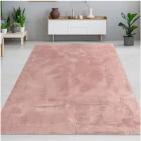 Carpetia Fellteppich Kunstfell Hasenfell-Optik, rechteckig, Höhe: 10 mm, seidig weich & flauschig mit dichter Kurzflorstruktur