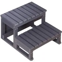 HOME DELUXE Pooltreppe Outdoor WHIRLPOOL TREPPE MASI, wasserfest, hygienisch, leicht zu reinigen, Höhe 40 cm
