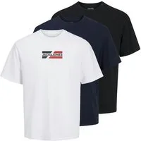 Jack & Jones Kurzarmshirt JJECORP GRAPHIC TEE SS O-3PK MP NOOS (Packung, 3-tlg)