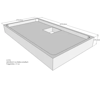 Neuesbad Wannenträger für Bette extraflach 160x90x6,5 SD22794