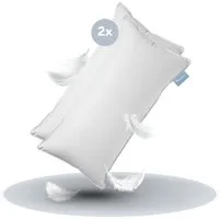 XDREAM Daunenkissen Premium, Kopfkissen 40x80 cm und 80x80 cm, entwickelt in Deutschland, Füllung: Daunen und Federn, Bezug: 100% Baumwolle, Rückenschläfer, Seitenschläfer, Bauchschläfer, Daunenkopfkissen, Bettkissen, Schlafkissen, für Allergiker gee
