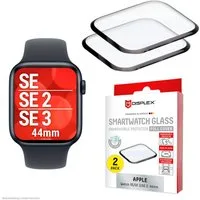 Displex Displayschutzglas Smartwatch Glass Unbreakable Protector Full Cover für Apple Watch SE 2 44 mm, Apple Watch SE 3 44 mm, Apple Watch SE 44 mm, Packung, Displayschutzfolie, Schutzfolie, Bildschirmschutz, kratz- & stoßfest