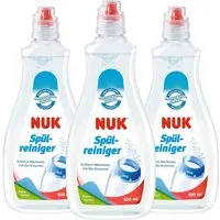 NUK NUK Spülreiniger für Babyflaschen, 500 ml, parfümfrei, pH-neutral, 3x Kunststoffreiniger